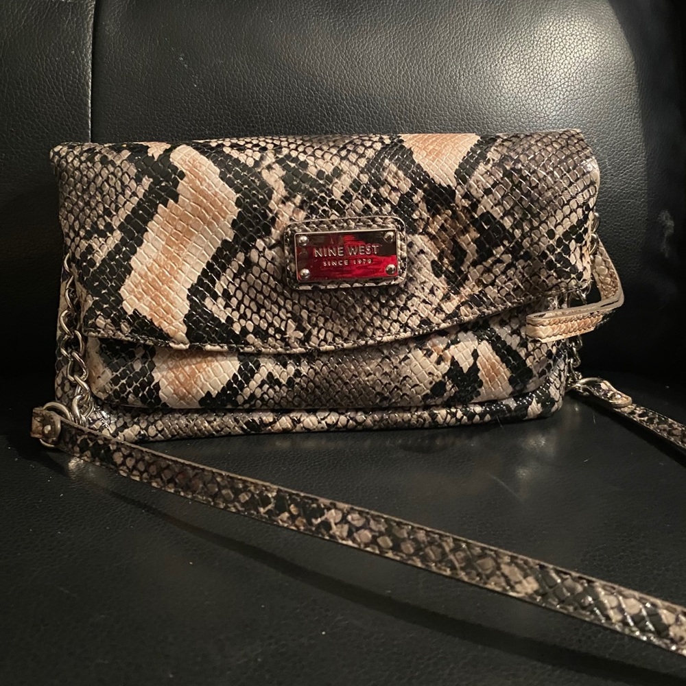 Nine West clutch - snakeskin pattern